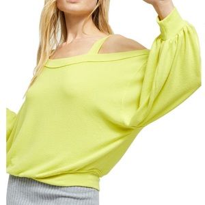 ***NWT FREE PEOPLE FLAUNT IT COLD SHOULDER TOP S**